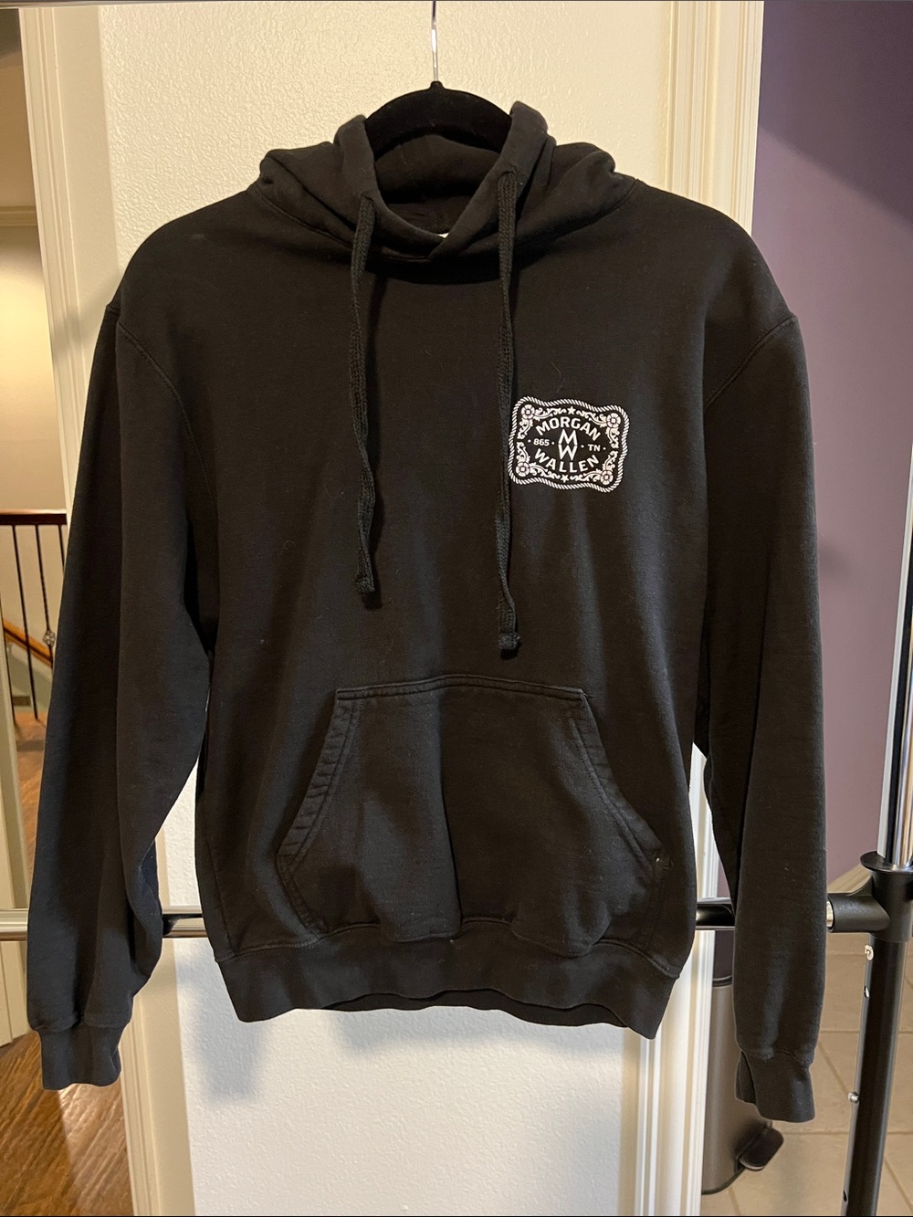 Morgan Wallen Black Pullover Hoodie with Front Pocket Dangerous Tour TN